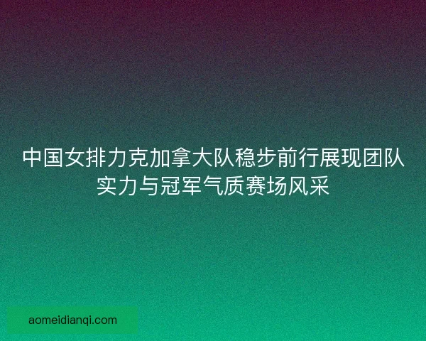 中国女排力克加拿大队稳步前行展现团队实力与冠军气质赛场风采